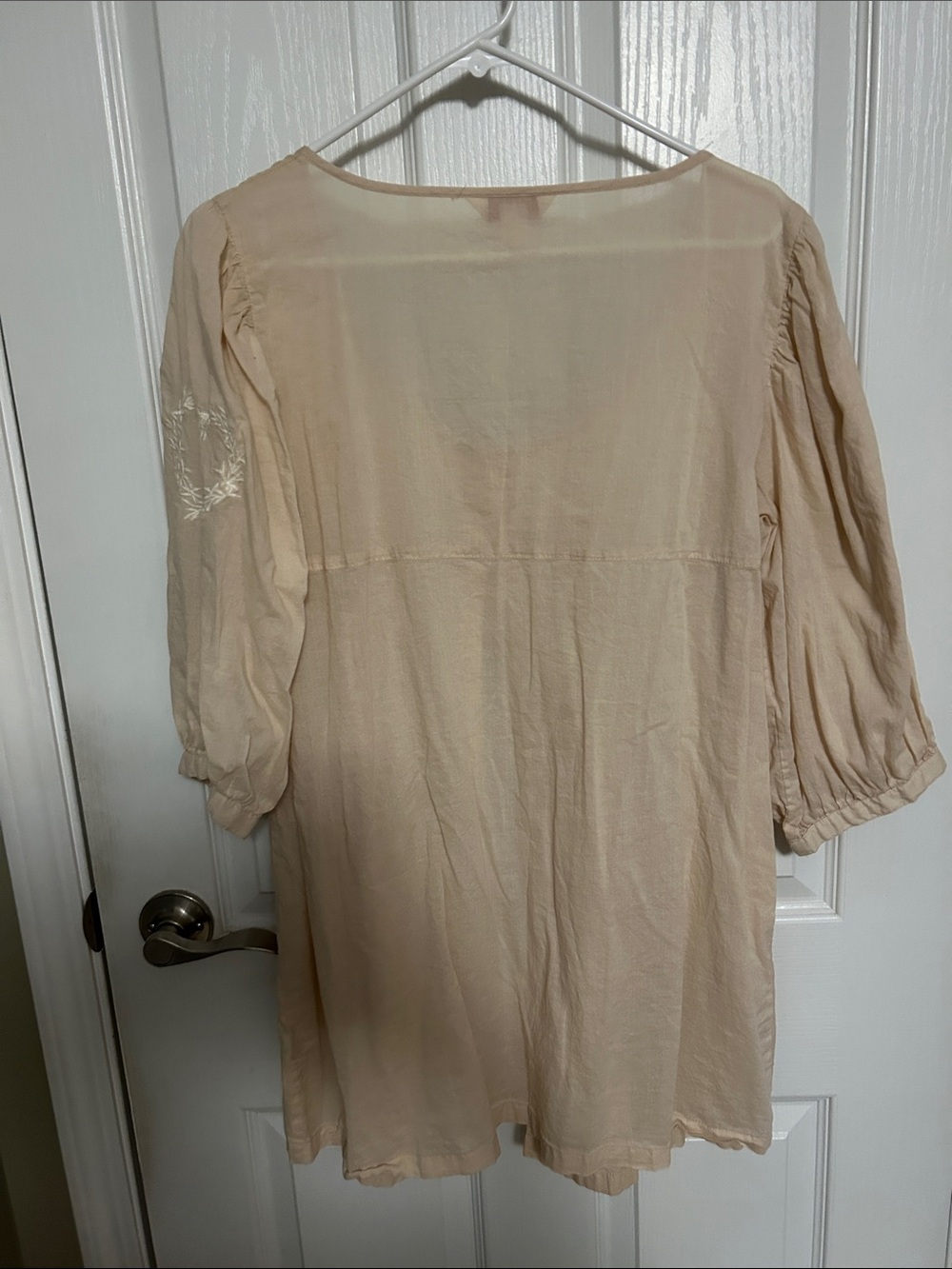 April Cornell Cream Button-Front Tunic Top - Picture 7 of 7